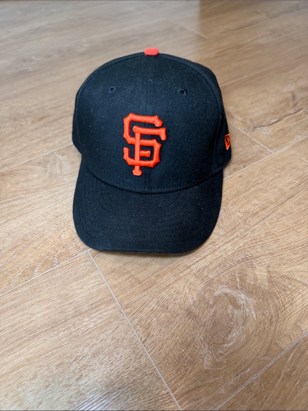 Black & Orange Baseball Cap with Orange Logo